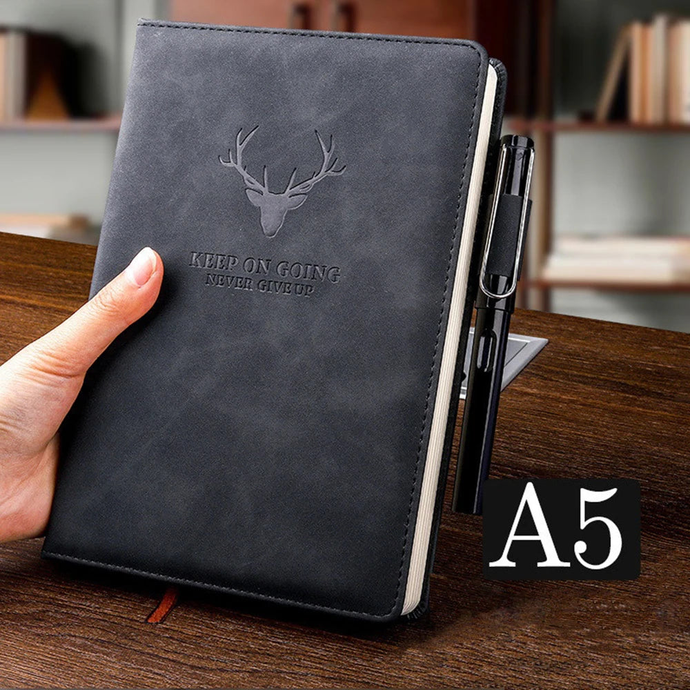 360 Pages Super Thick Leather A5 Notebook Daily Business Office Work Notebooks Notepad Diary School Supplies