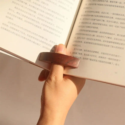 Solid Wooden Thumb Bookmark One Hand Reading Thumb Book Support Book Page Holder Convenient Bookmark Lovers Reading Aids Tools